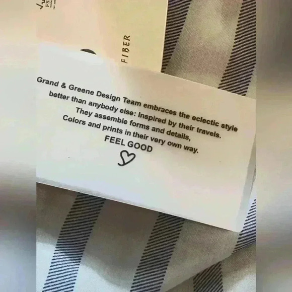 NWT Grand & Greene Top | Blue and White Striped | Short Sleeve | Small - Picture 8 of 9